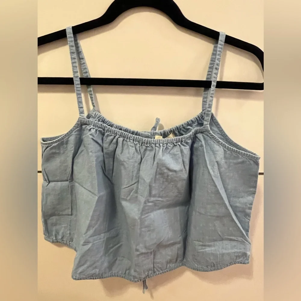 Madewell Chambray Meriden Top in Vineshire Wash Blue Size - Picture 10 of 15